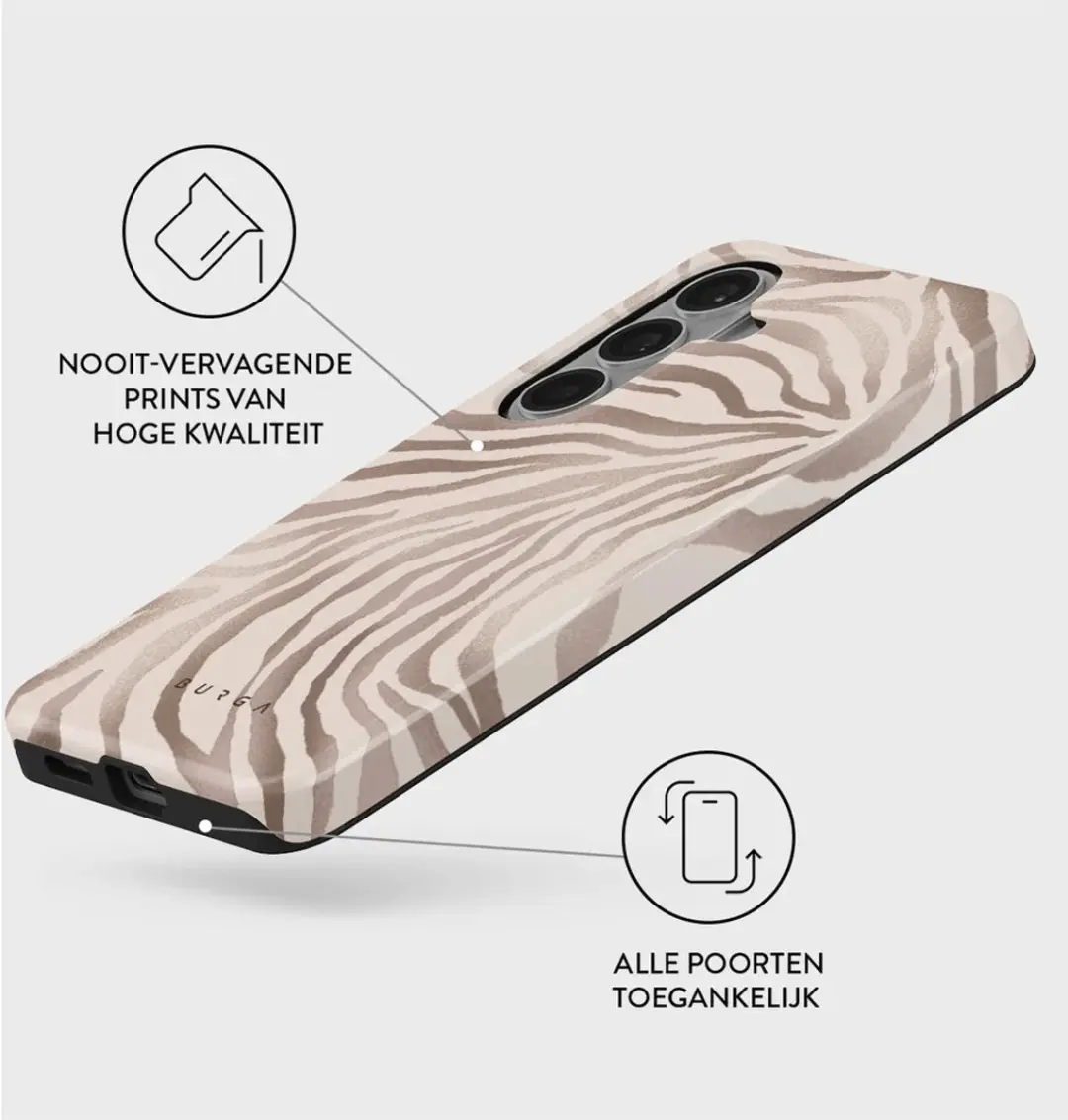 Burga Tough MagSafe Hoesje S26 Plus - Bruin