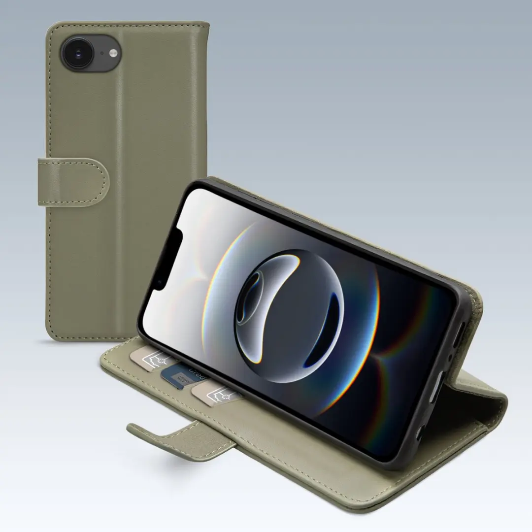 Mobilize Premium Gelly Bookcase iPhone 16e Hoesje - Groen