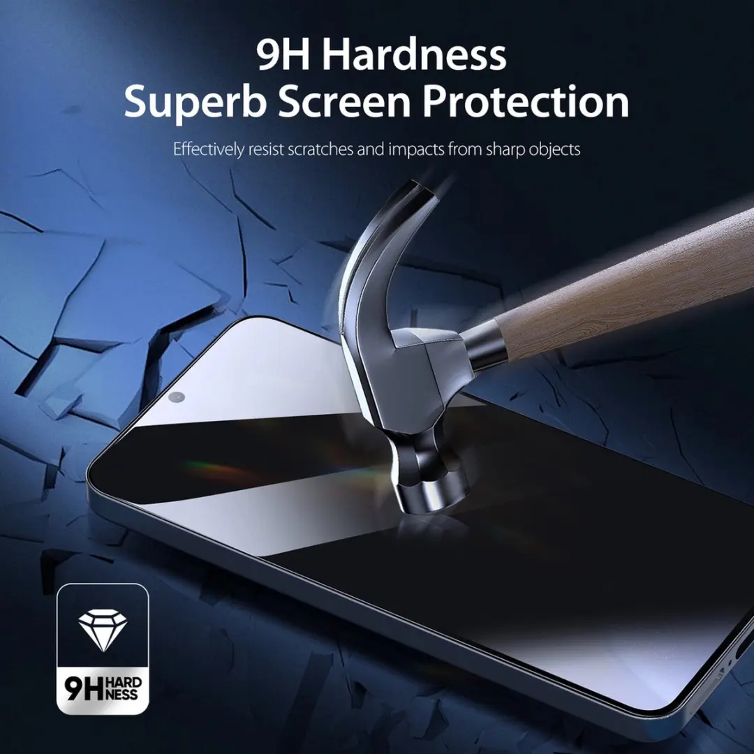 Dux Ducis Glass Privacy Samsung S24 - 9H - Zwart frame