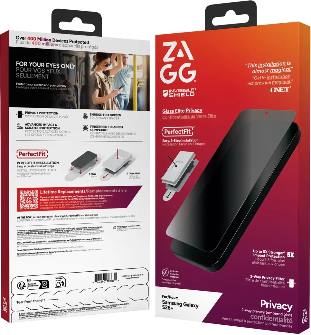 ZAGG InvisibleShield Glass Elite Samsung Galaxy S26+ - Privacy Glas