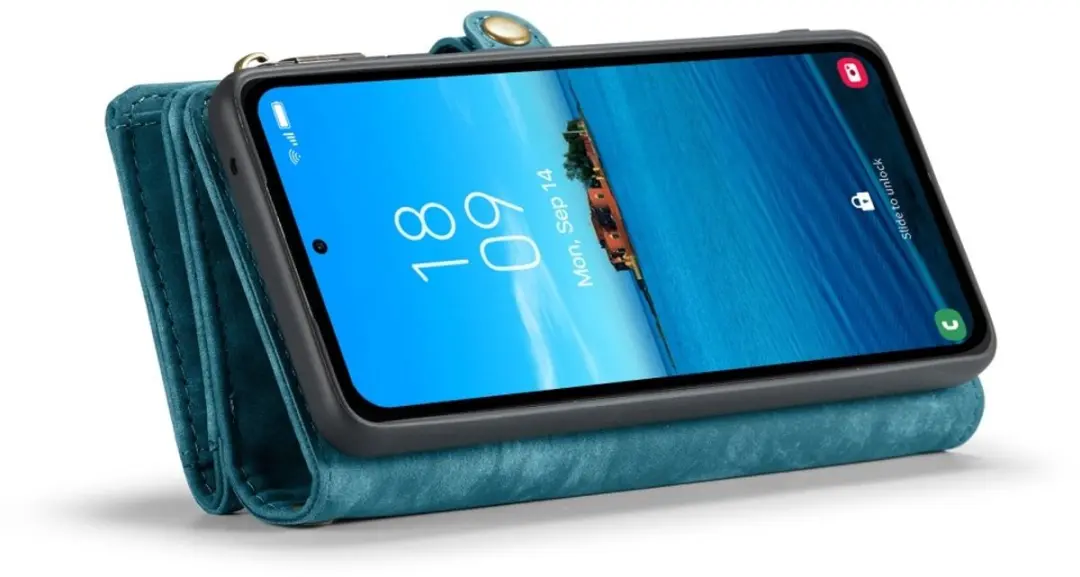 Caseme 008 Hoesje Samsung Galaxy A36 - Blauw - 8 Pasjes