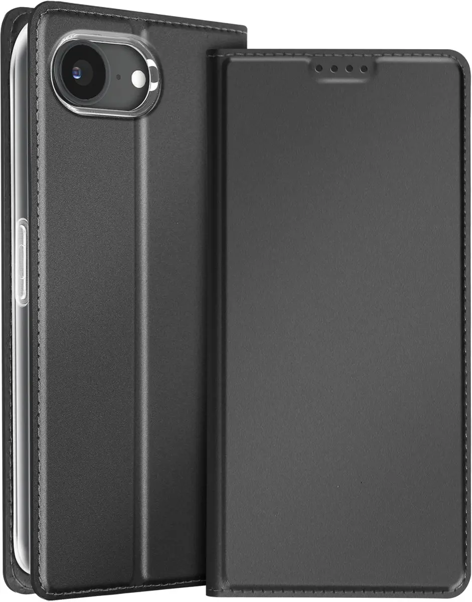 Dux Ducis FOLIO-215268 Kaarthouder iPhone 16e - Zwart