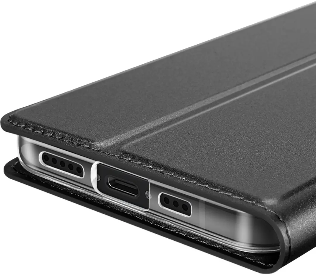 Dux Ducis FOLIO-215268 Kaarthouder iPhone 16e - Zwart