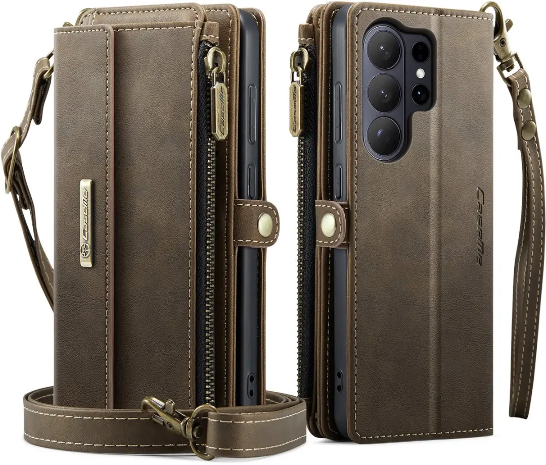 Caseme Samsung Galaxy S26 Ultra Hoesje Portemonnee - 9 Pasjes - Bruin