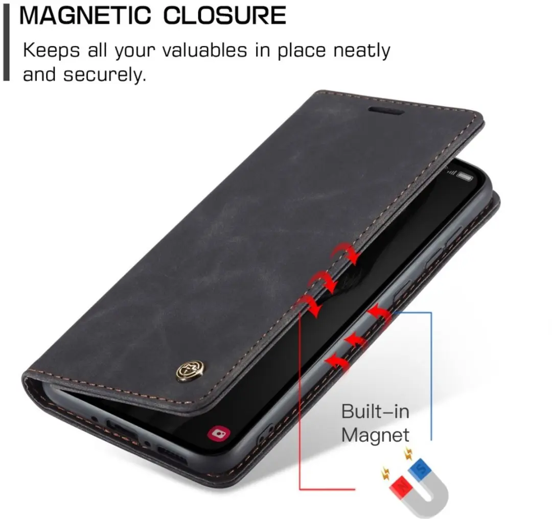 Caseme 013 Book Case Hoesje Samsung Galaxy A56 - Zwart