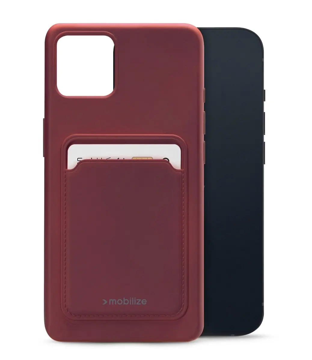Mobilize Rubber Gelly Card iPhone 13 Hoesje