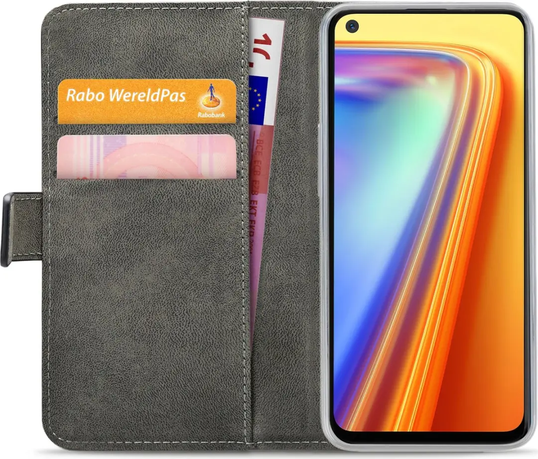 Mobilize Classic Gelly Wallet Bookcase Realme 7 - 2 Pasjeshoesje Zwart