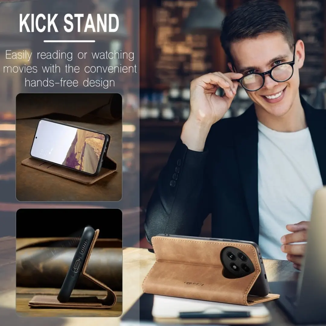 Caseme 013 Book Case OnePlus 13 Hoesje - Bruin