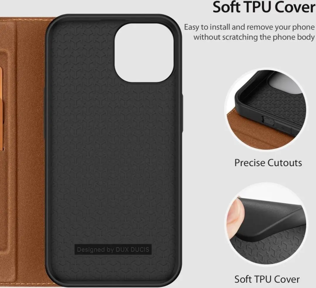 Dux Ducis iPhone 14 Book Case - Bruin