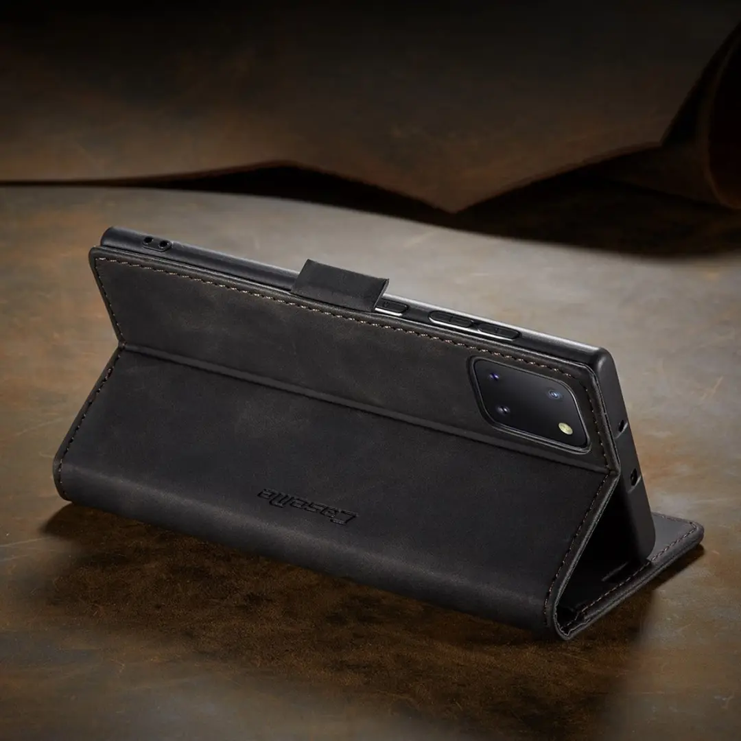 Caseme Book Case Samsung Galaxy Note 10 Lite - 2 Pasjes - Zwart