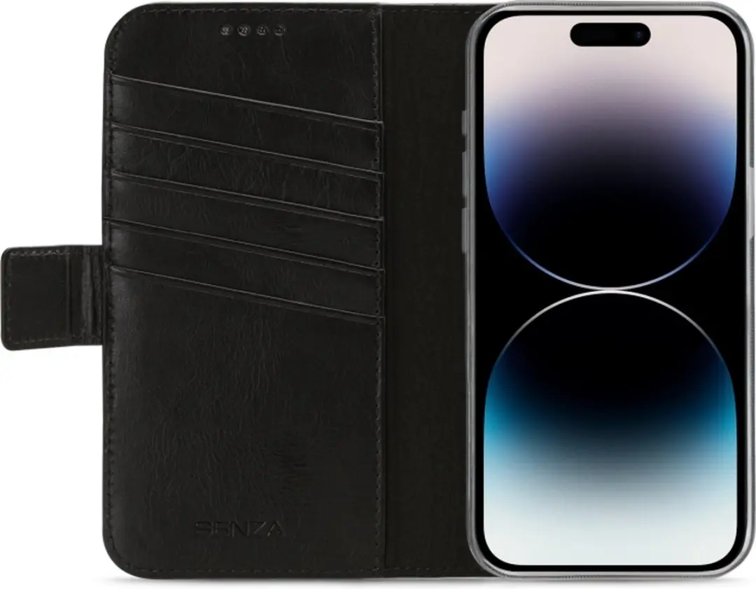 Senza Pure Leather Wallet - Apple iPhone 14 Pro - 5 Pasjes - Zwart