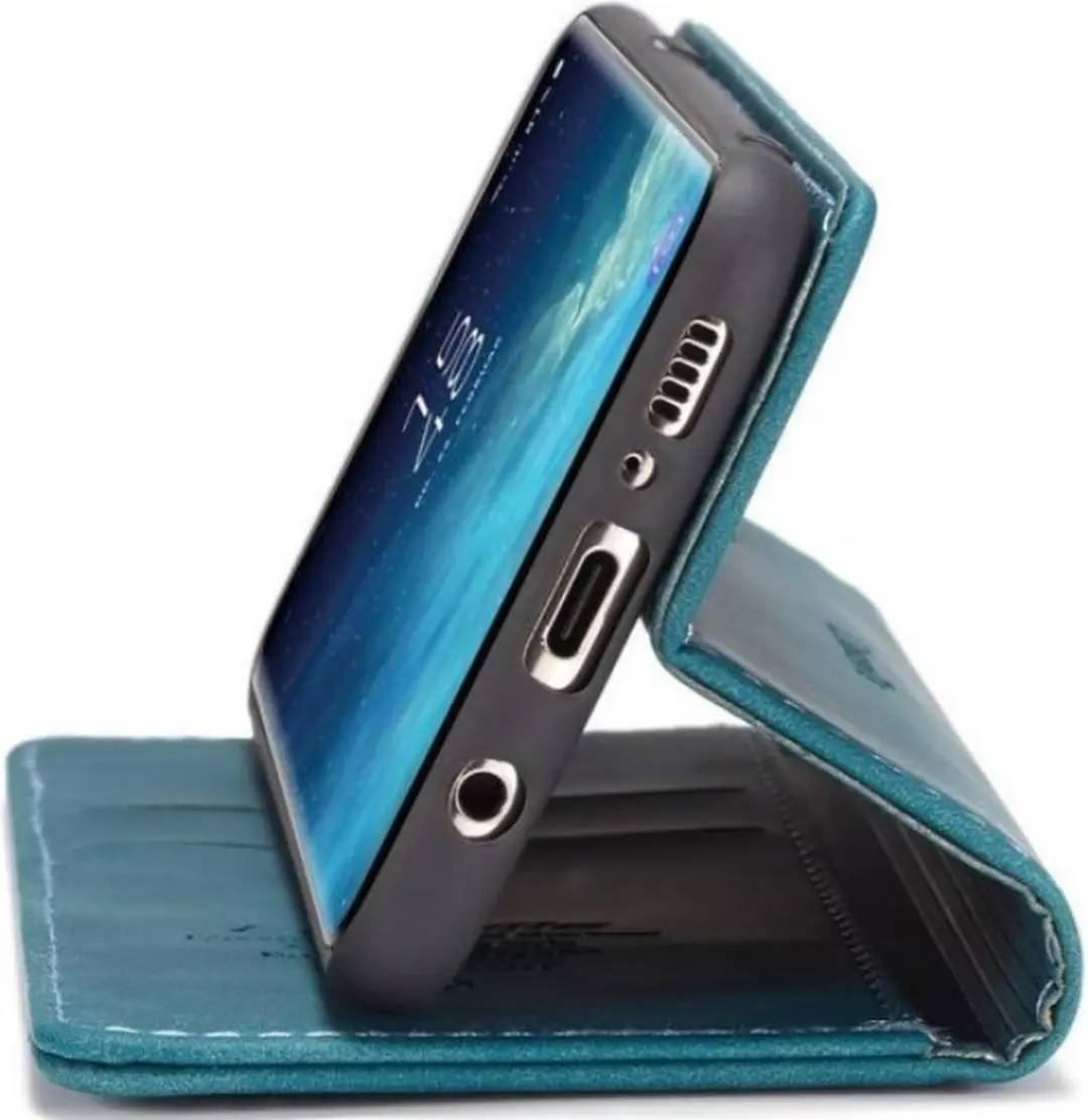 Caseme Bookcase Telefoonhoes Oppo Reno 5Z - Portemonnee - Blauw