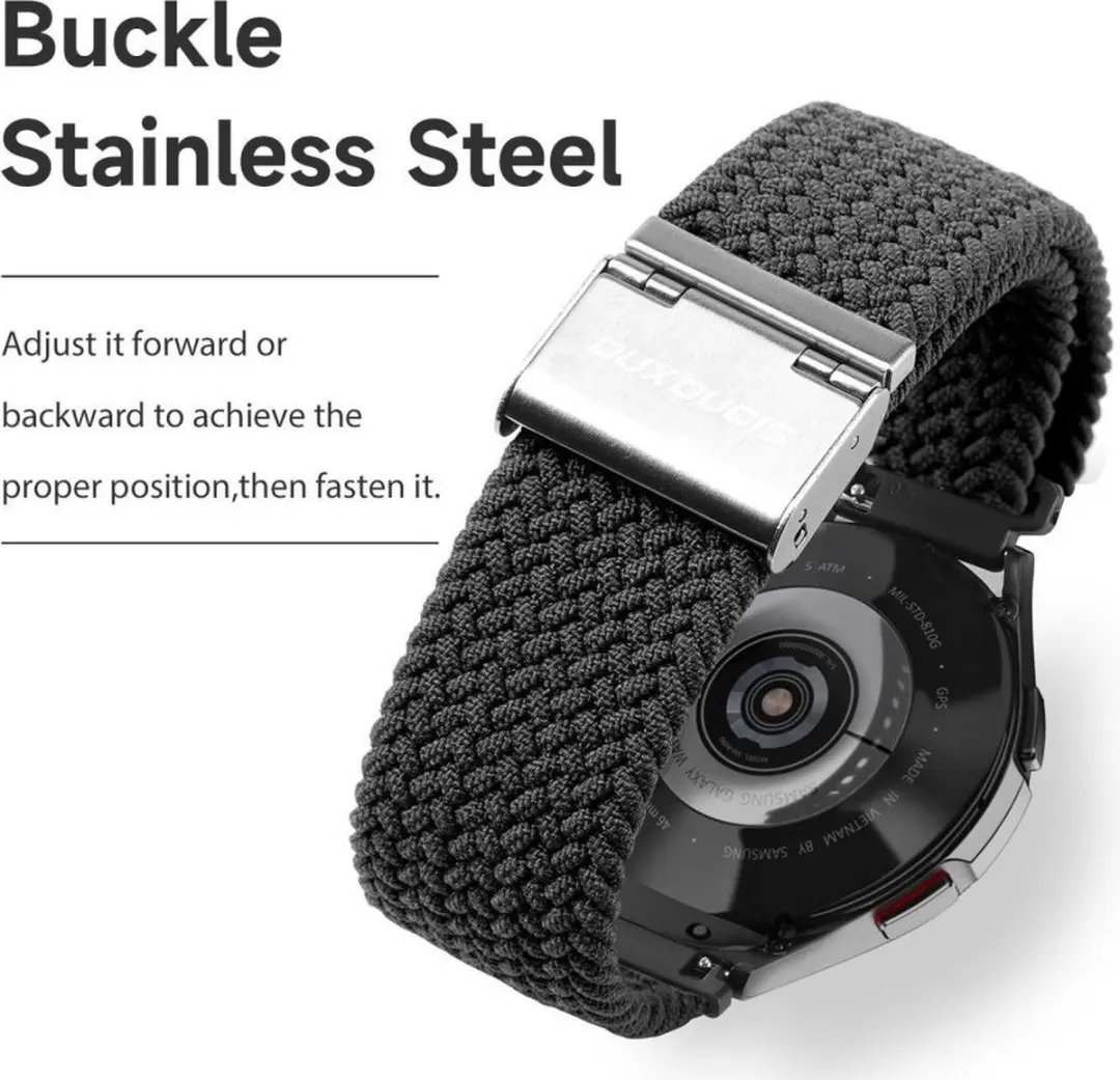 Dux Ducis Mixture II Strap 22mm Smartwatchband - Zwart