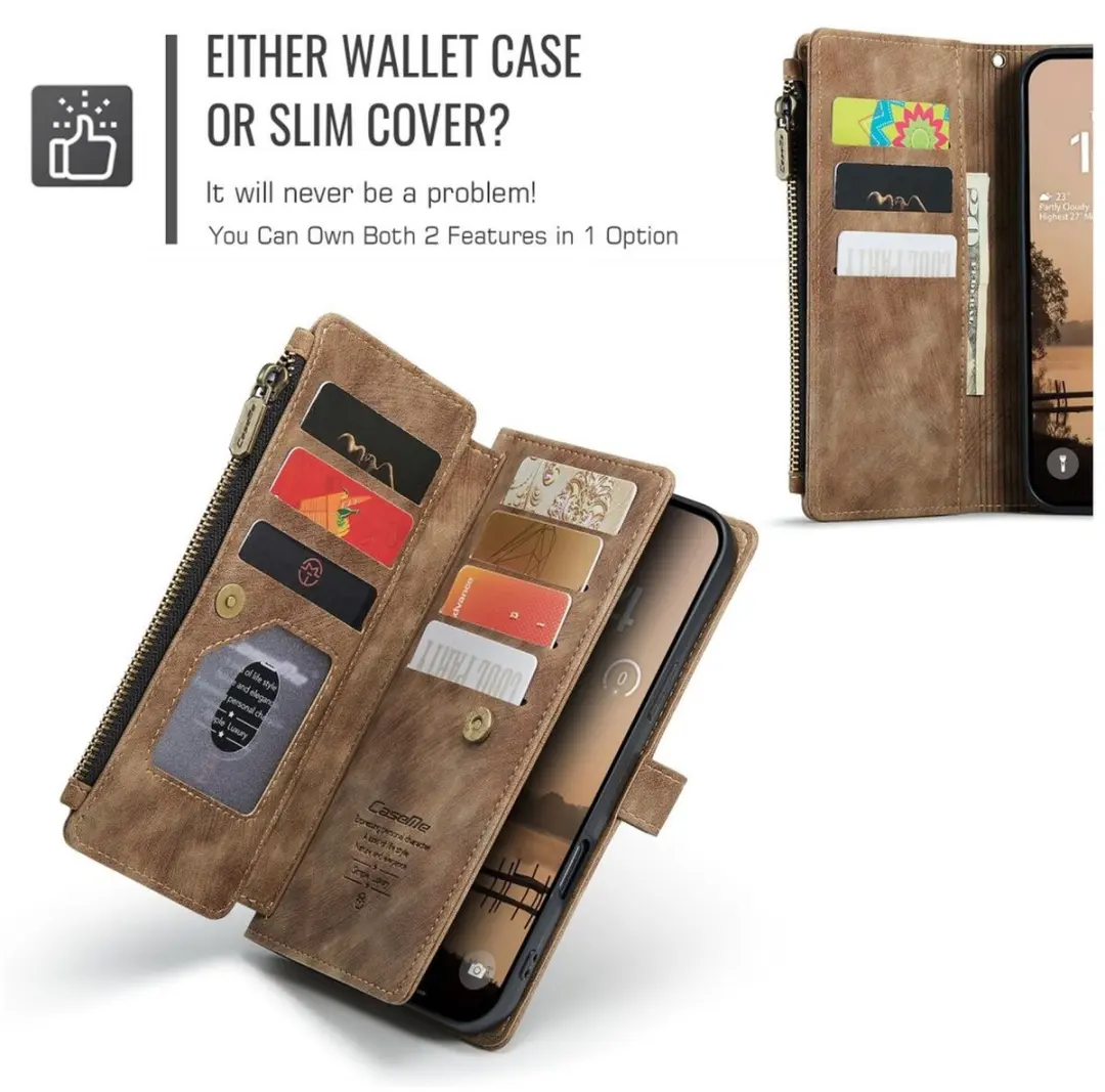 CaseMe C30 Hoesje iPhone 17 Pro Max - Bruin