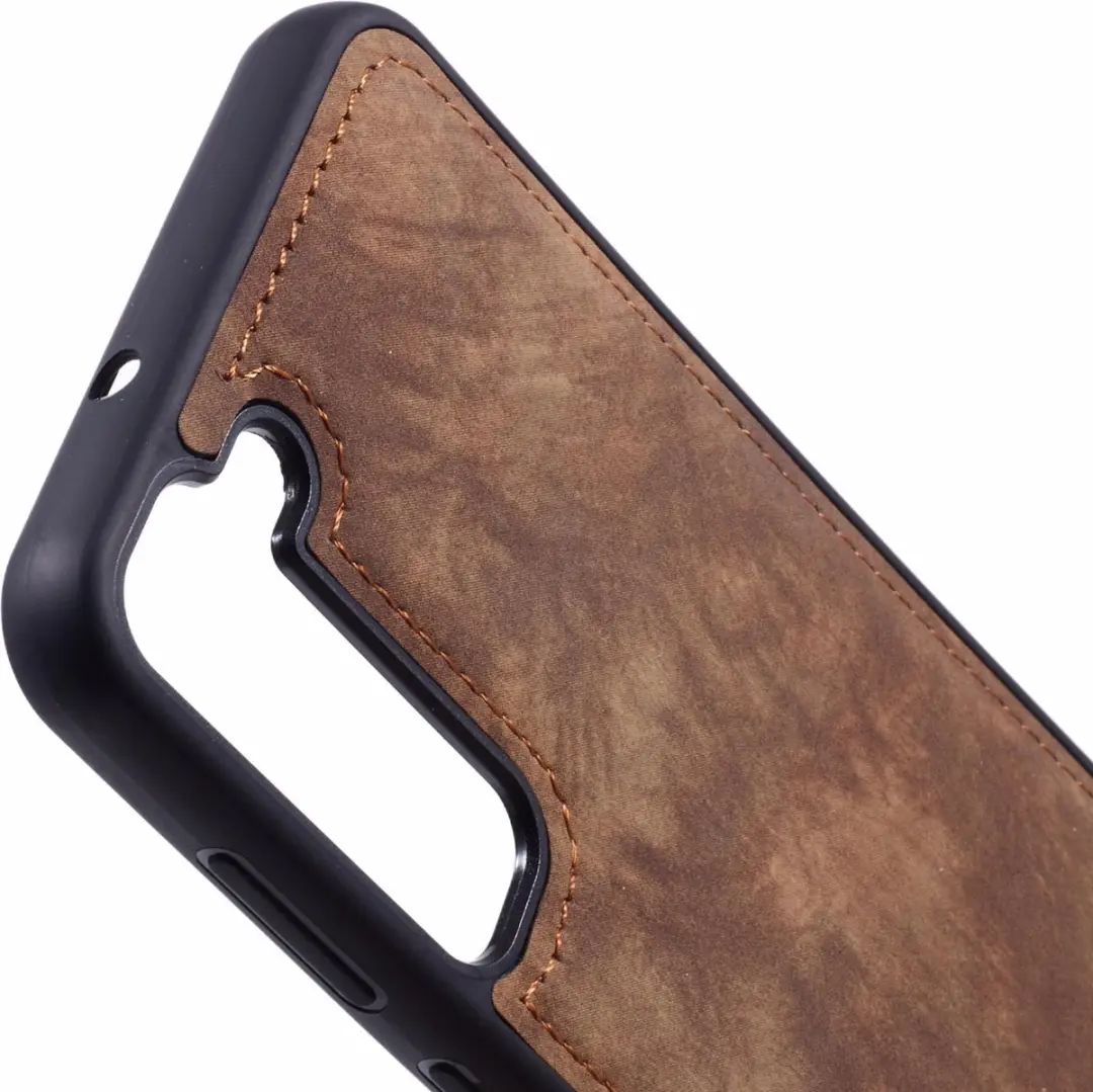 Caseme Samsung Galaxy S23 Hoesje - 8 Pasjes - Bruin