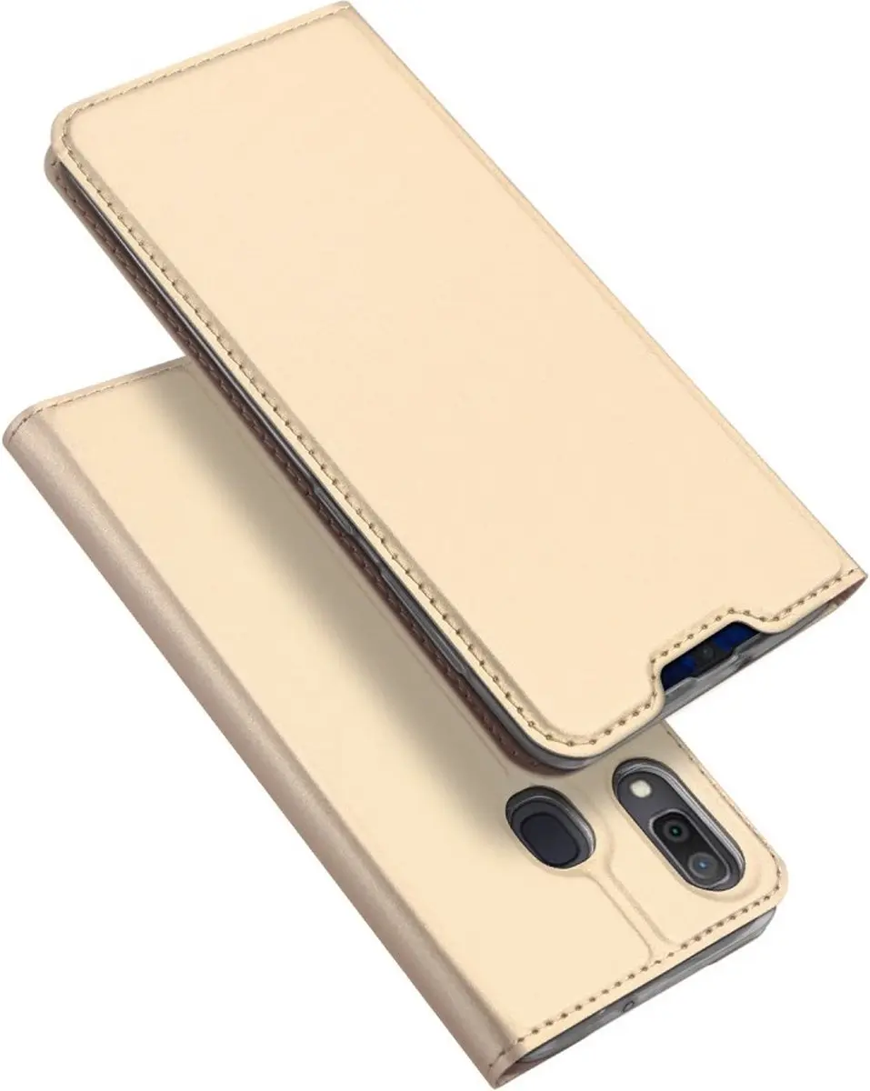 Dux Ducis Pro Series Slim Wallet Hoes - Samsung Galaxy A30 - Goud