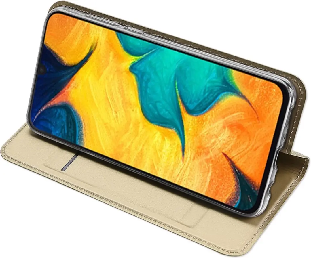 Dux Ducis Pro Series Slim Wallet Hoes - Samsung Galaxy A30 - Goud