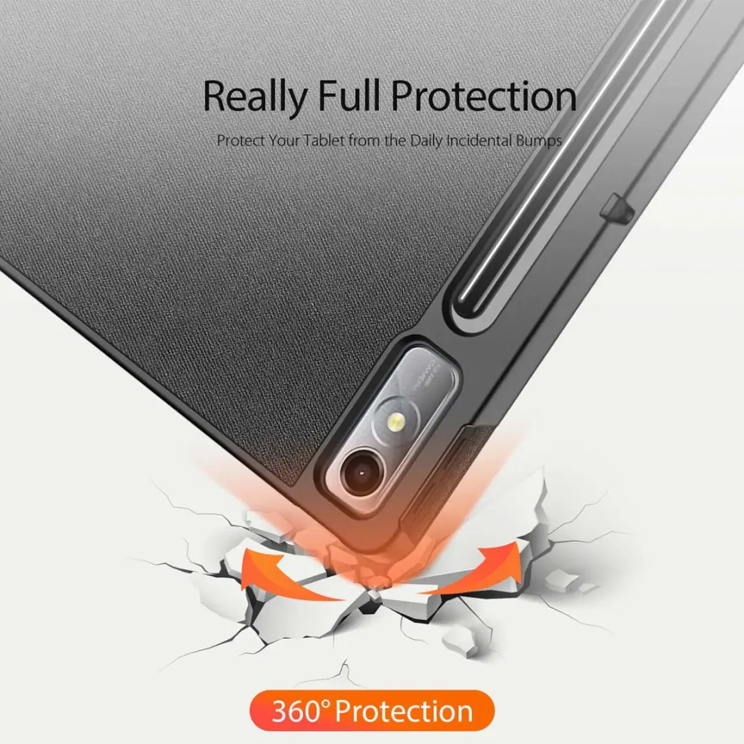 Dux Ducis Domo Tri-Fold Hoes Lenovo Tab P12 12.7" - Zwart