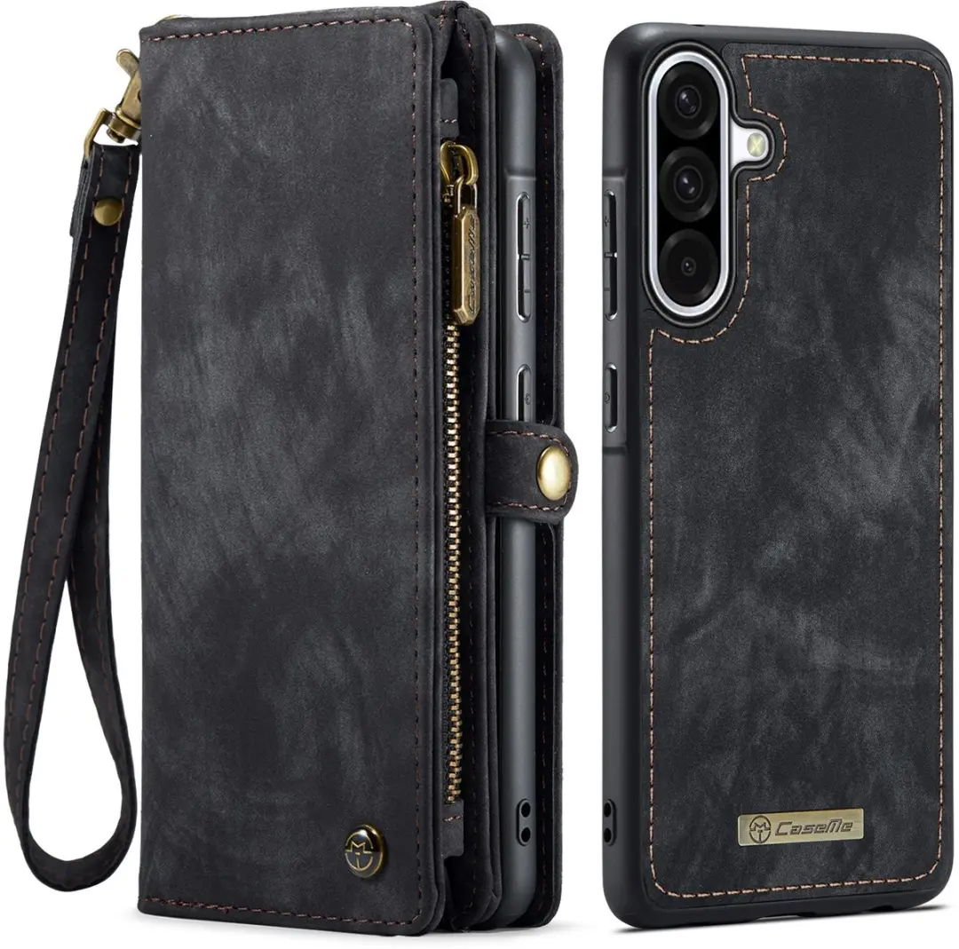 Caseme 008 Hoesje Samsung Galaxy A17 - 2-in-1 Book Case - 8 Pasjes - Zwart