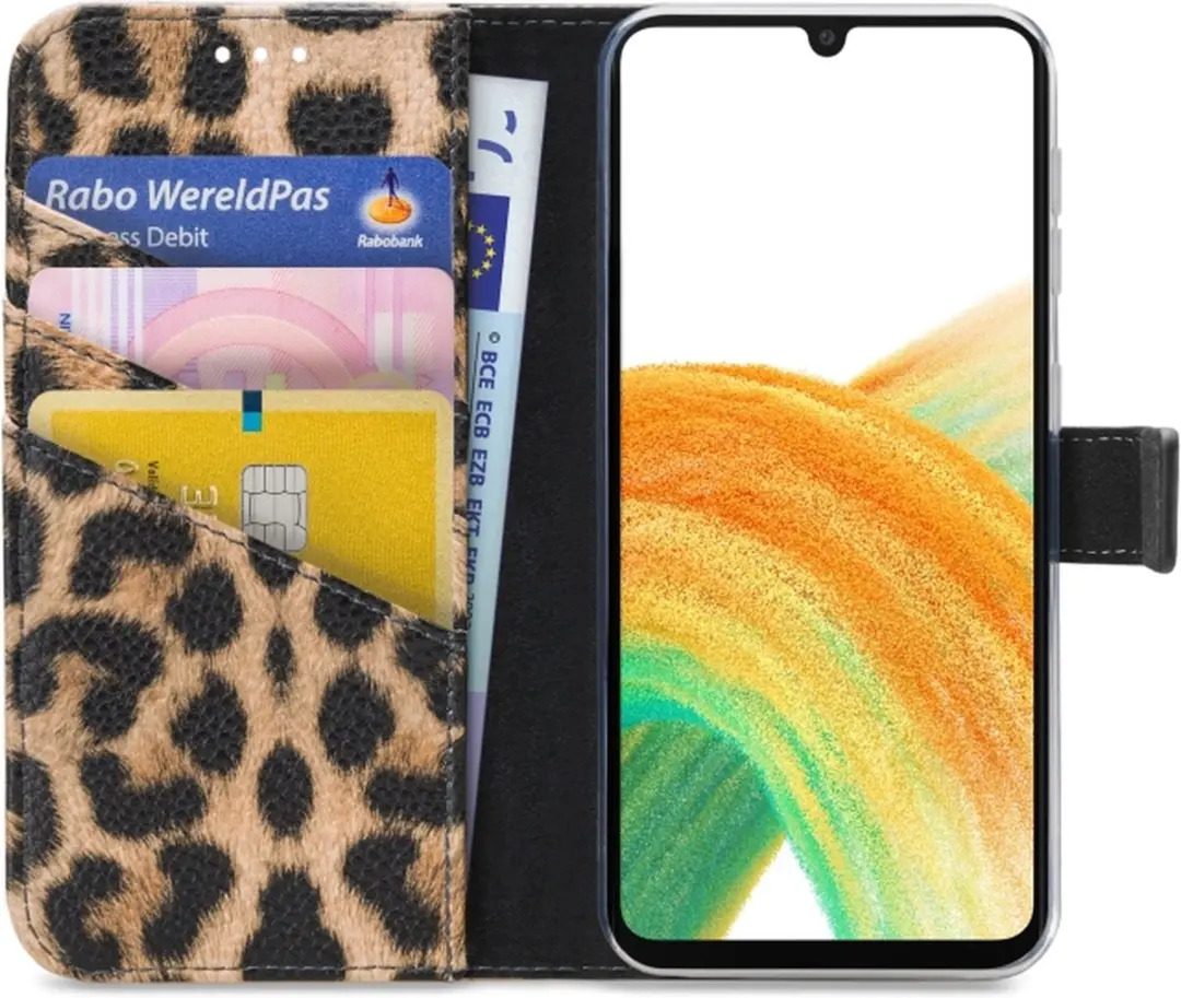 My Style Samsung Galaxy A33 5G Flex Wallet Hoesje - Luipaard Bruin - mpn-8718256964671 - afbeelding 6 van 6