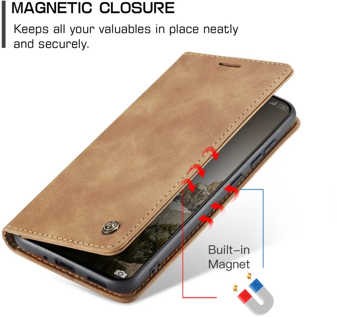 Caseme 013 Book Case Hoesje Xiaomi 15T - 2 Pasjes - Bruin