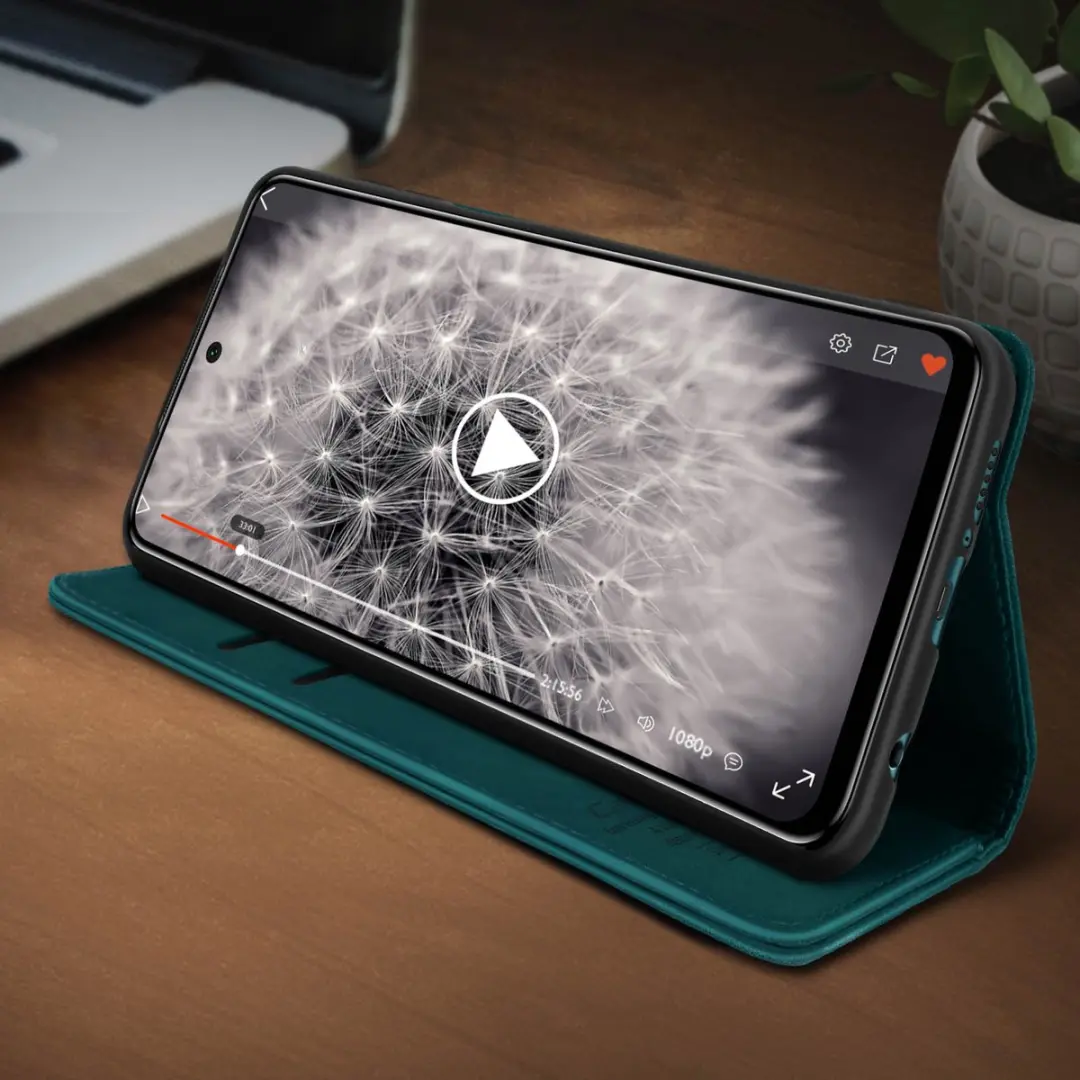 Caseme Hoesje Redmi Note 9S FOLIO-KAZAM-BL-NT9S - Petrolblauw