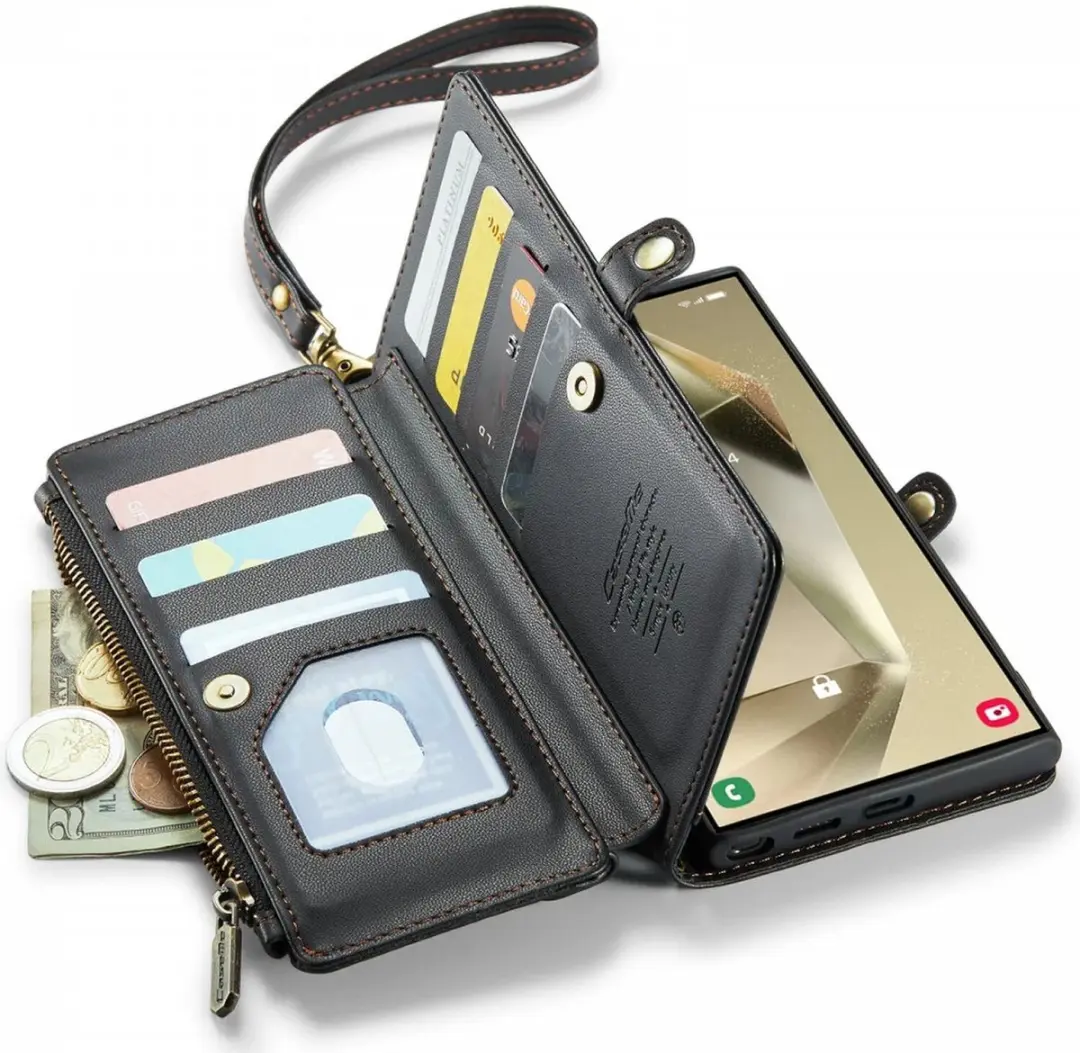 CaseMe C36 Hoesje Samsung Galaxy S24 Ultra - Zwart