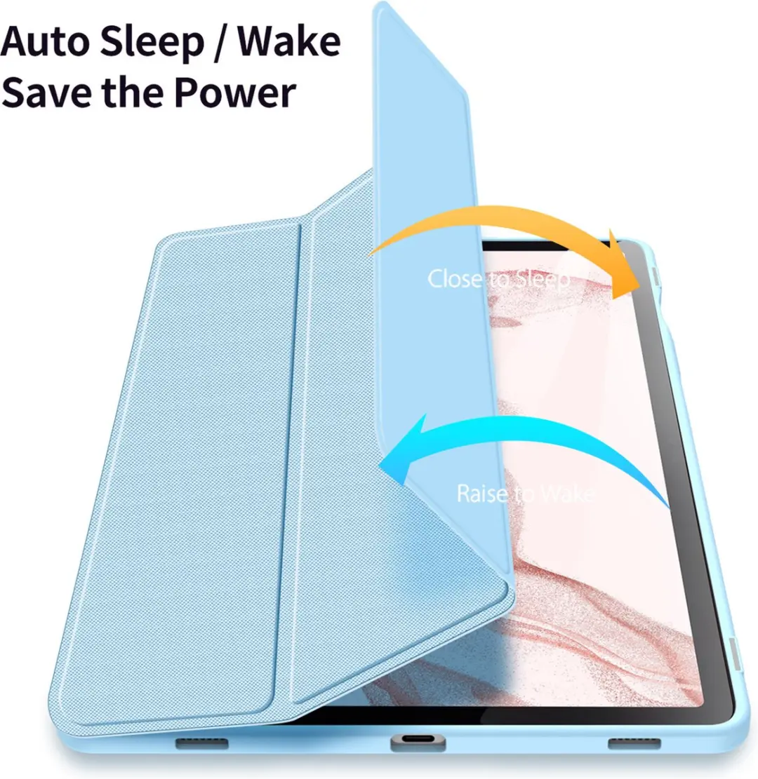 Dux Ducis Toby Series Tablethoes - Samsung Galaxy Tab S9 10 Inch - Licht Blauw