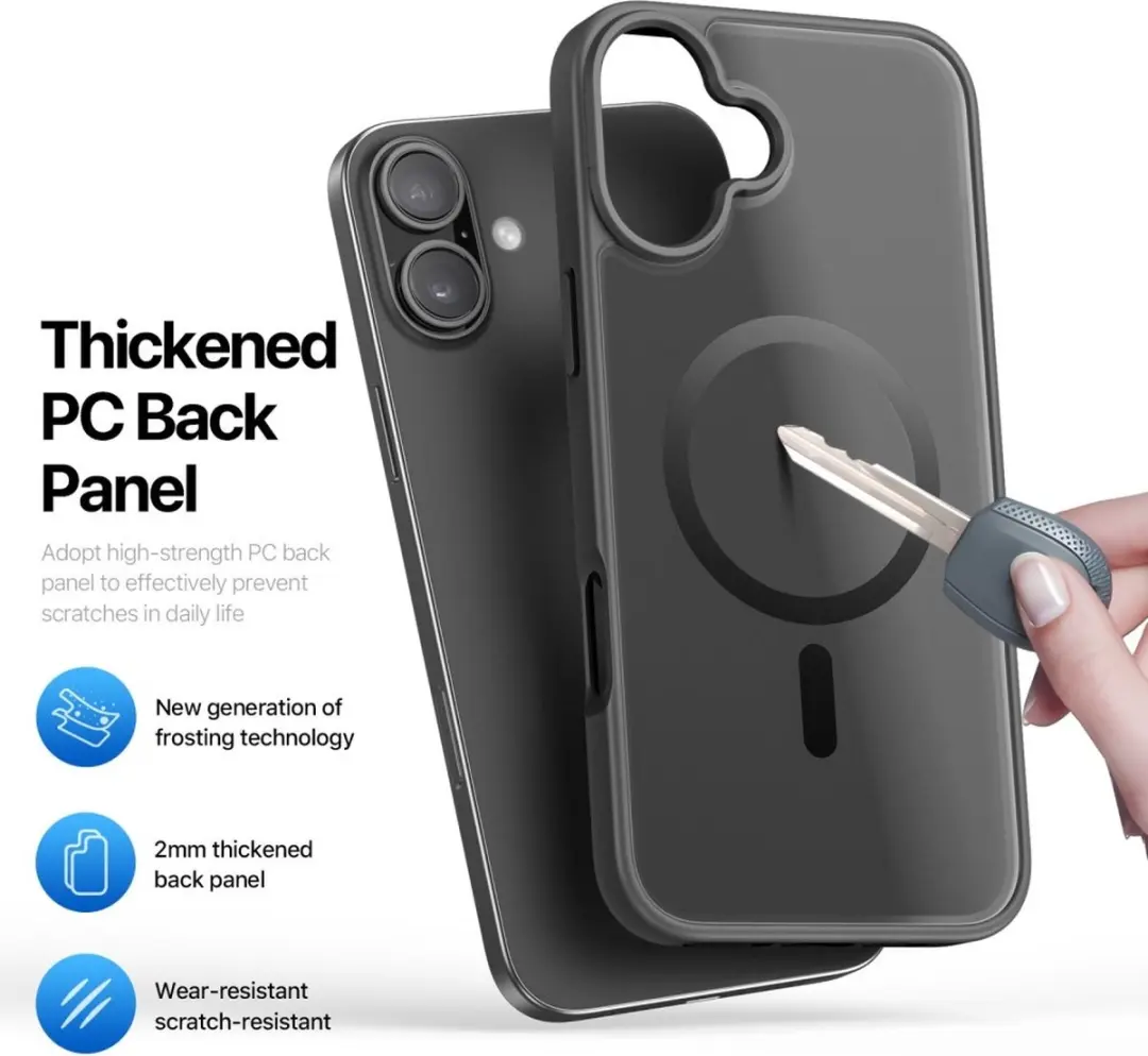 Dux Ducis Yind Serie iPhone 16 Plus Back Cover - Zwart