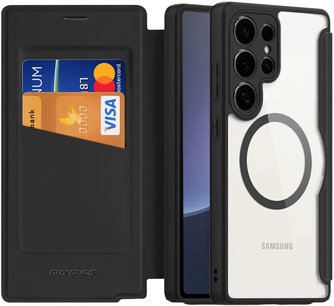 Dux Ducis Skin X Pro Hoesje Samsung Galaxy S25 Ultra - MagSafe & RFID - Zwart