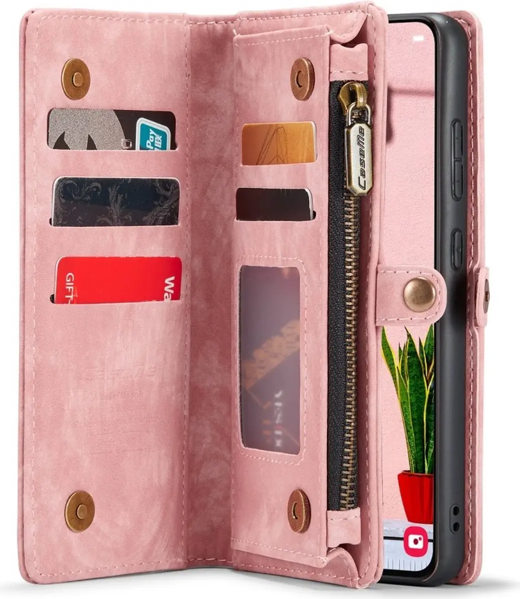 Caseme 008 Hoesje Samsung Galaxy S25 Plus - Roze - 8 Pasjes