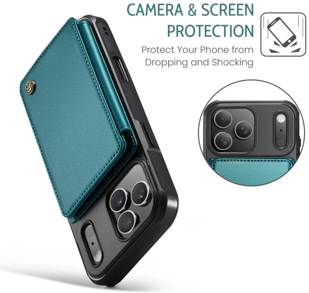Caseme Portemonnee Backcover iPhone 17 Pro Max - Anti-RFID Groen