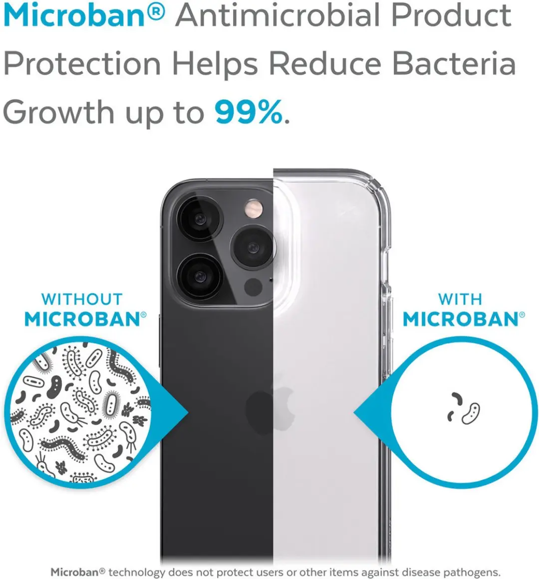 Speck Presidio Perfect Clear iPhone 13 Pro Hoesje - Transparant
