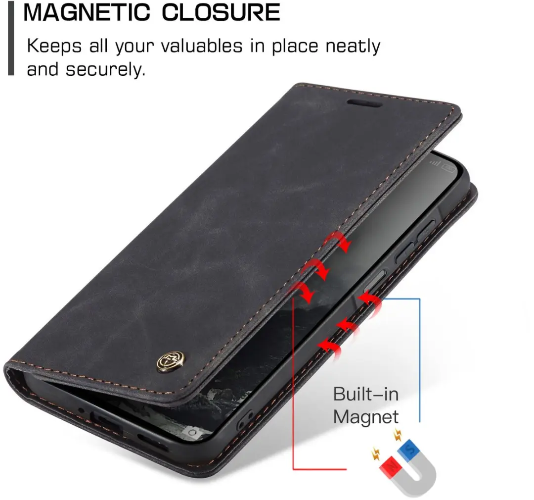 Caseme Hoesje Samsung Galaxy A27 Book Case - 2 Pasjes - Zwart