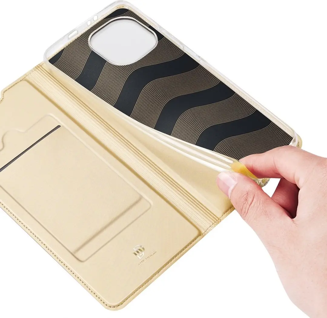 Dux Ducis Pro Serie Slim Wallethoes Xiaomi Mi 11 - Goud