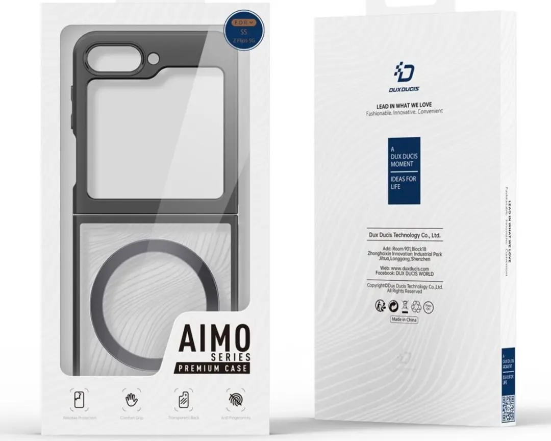 Dux Ducis Aimo Back Cover Samsung Galaxy Z Flip 5 - MagSafe Zwart
