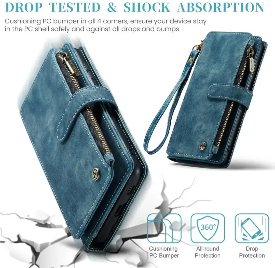 Caseme C30 Hoesje Samsung Galaxy S25 - Blauw
