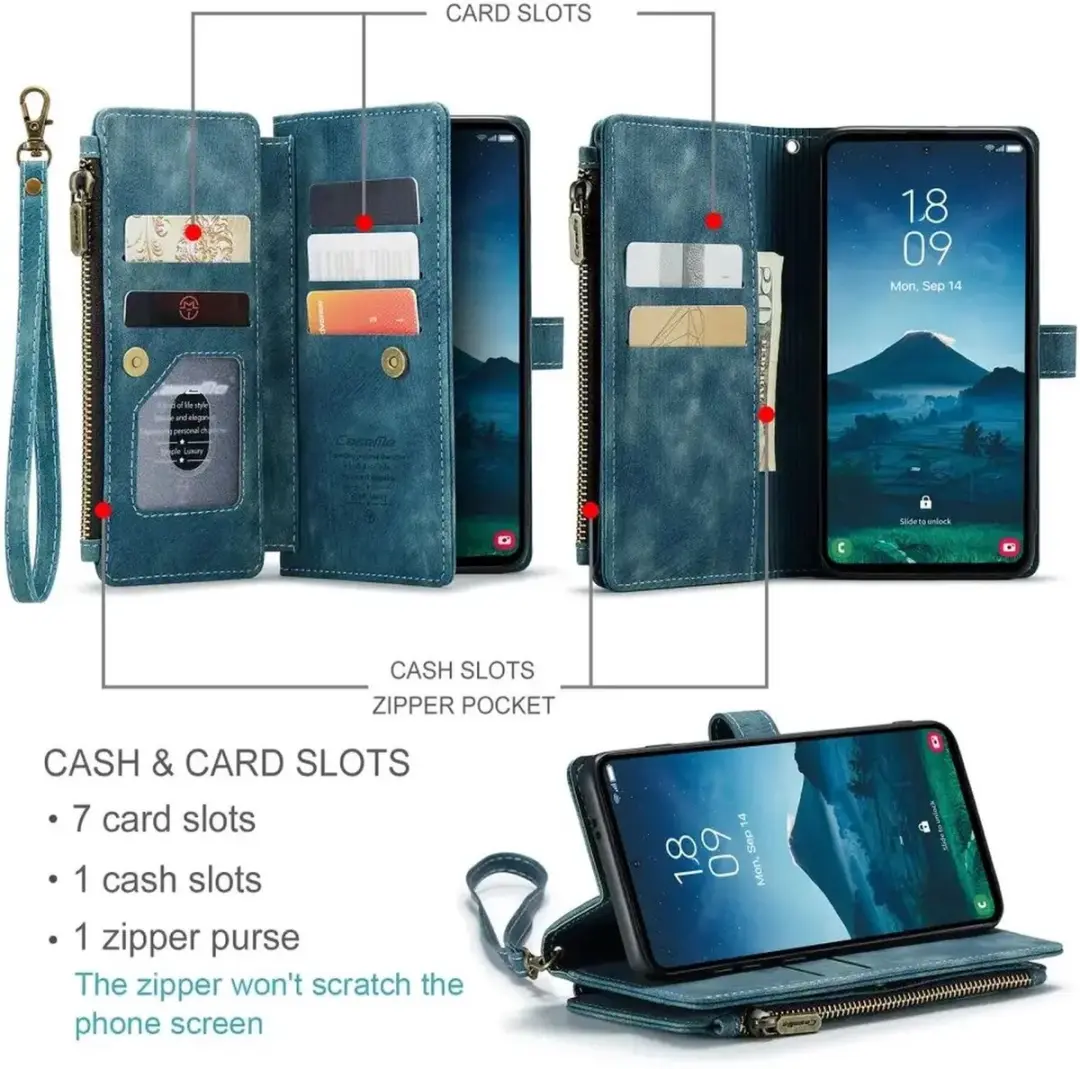 Caseme C30 Hoesje Samsung Galaxy S25 - Blauw