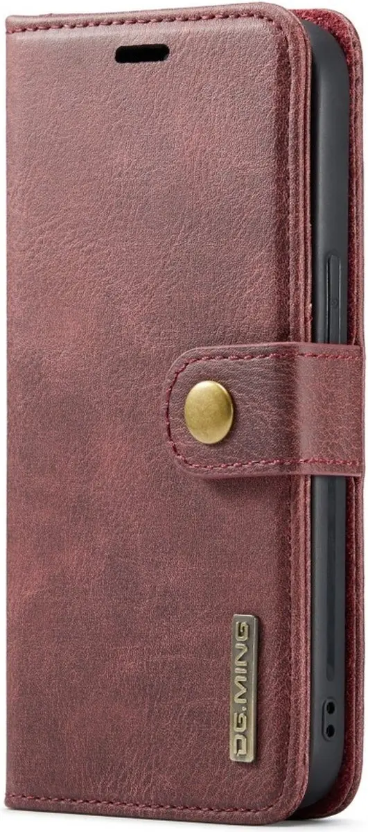 DG.MING iPhone 16 Pro Max Hoesje 2-in-1 Book Case Bordeaux