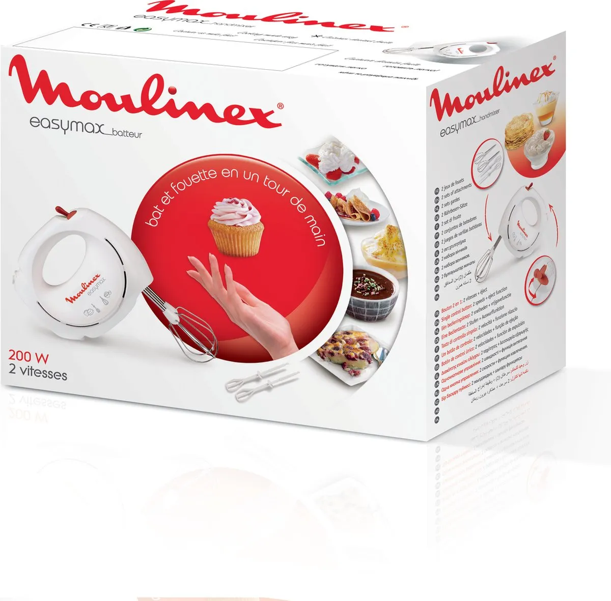 Moulinex Easymax ABM11 Handmixer 200W - 2 Snelheden - 2 Garde-sets