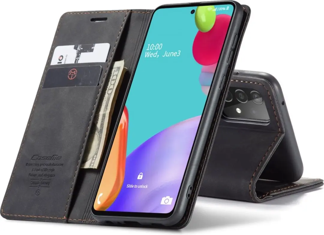 Caseme Book Case Samsung Galaxy A52 - Zwart