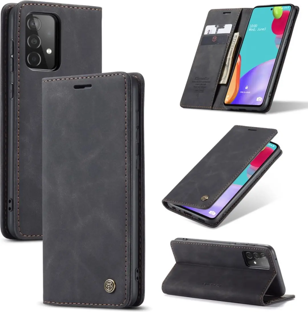 Caseme Book Case Samsung Galaxy A52 - Zwart - afbeelding 6 van 6