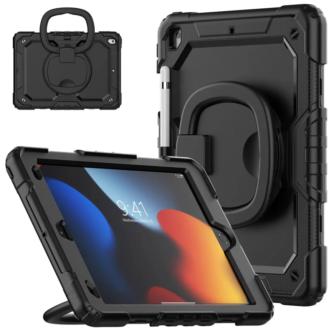 Mobilize iPad 7 (2019) Rotating Defender Hardcase - Zwart