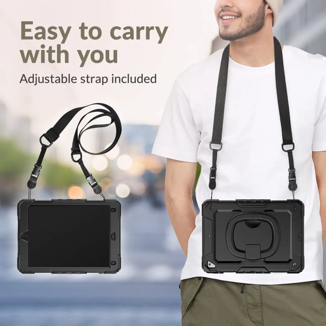Mobilize iPad 7 (2019) Rotating Defender Hardcase - Zwart