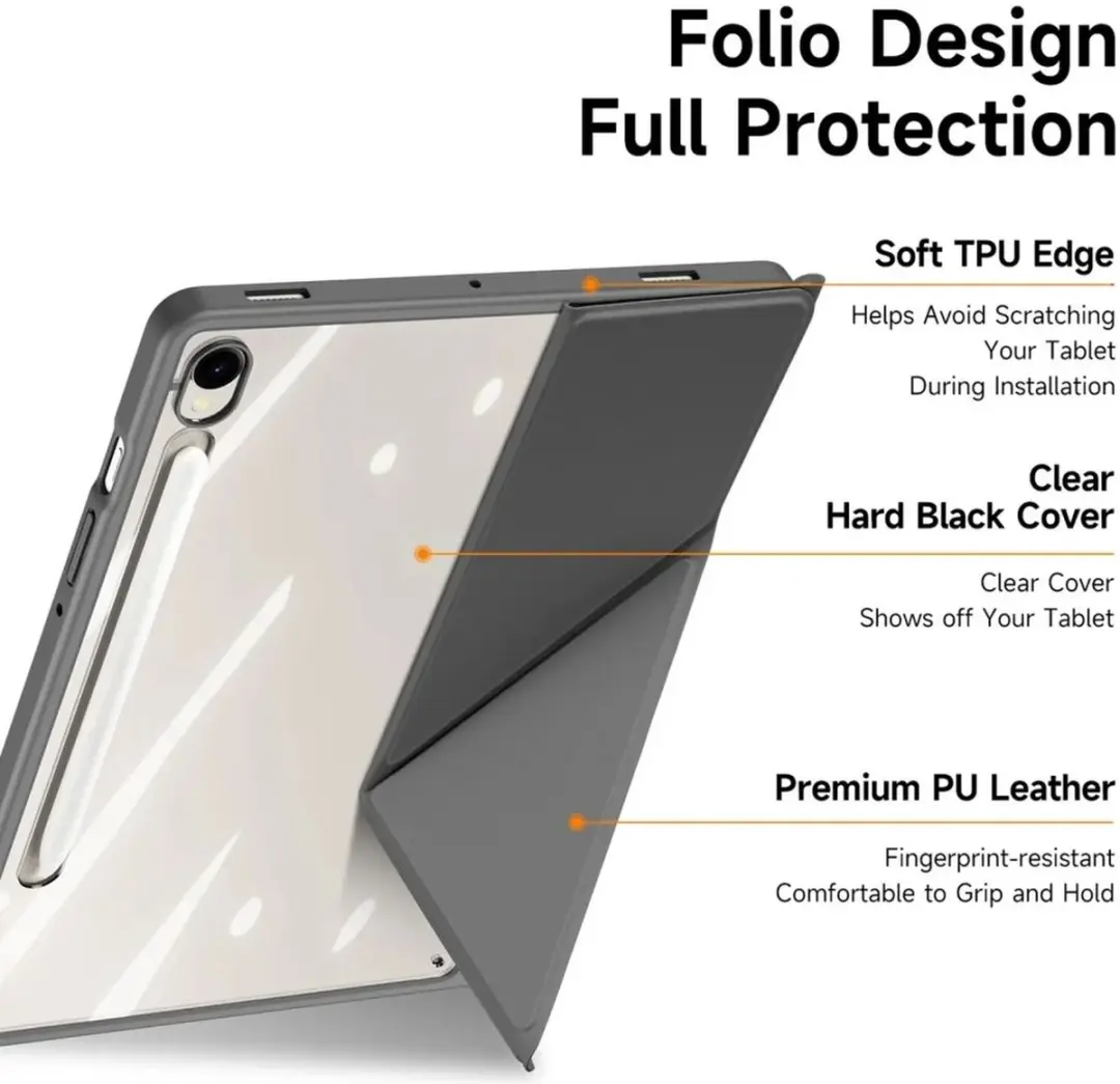 Dux Ducis Hoes Samsung Galaxy Tab S10 FE/S9/S9 FE - Grijs - afbeelding 6 van 6