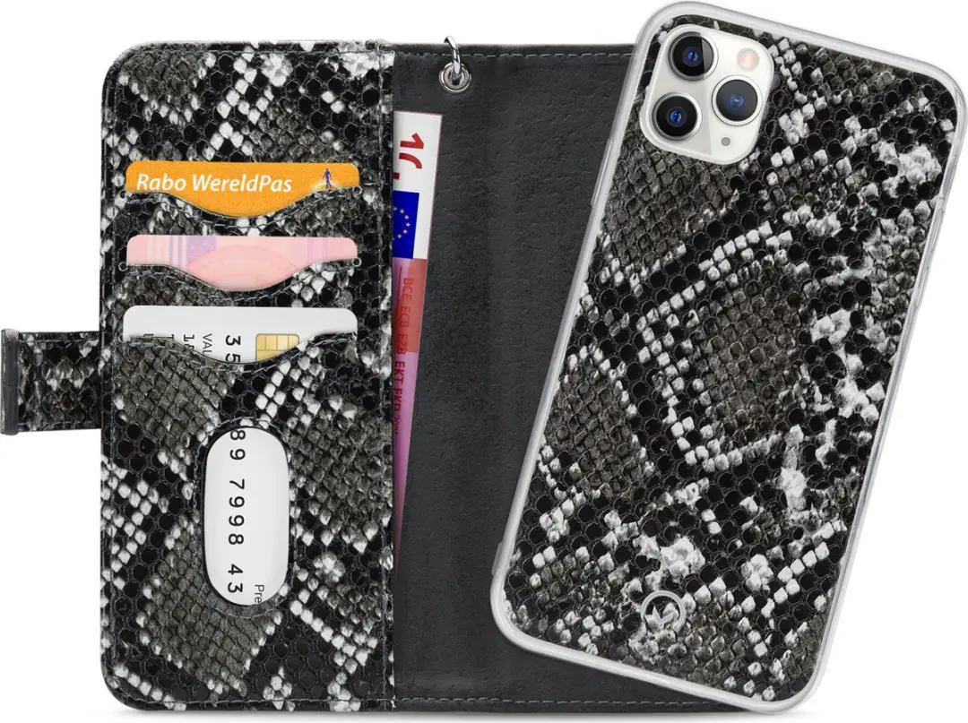 Mobilize 2-in-1 Wallet Zipper Case iPhone 11 Pro - Zwart