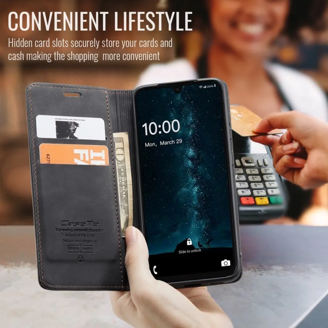 Caseme 013 Book Case Hoesje Samsung Galaxy A26 - Zwart
