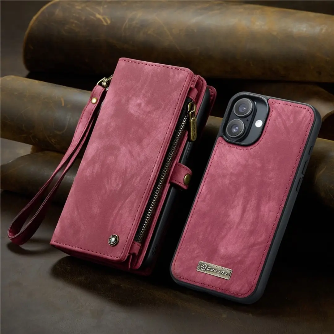 Caseme 008 iPhone 16 Hoesje - Book Case & Portemonnee - 8 Pasjes - Pink