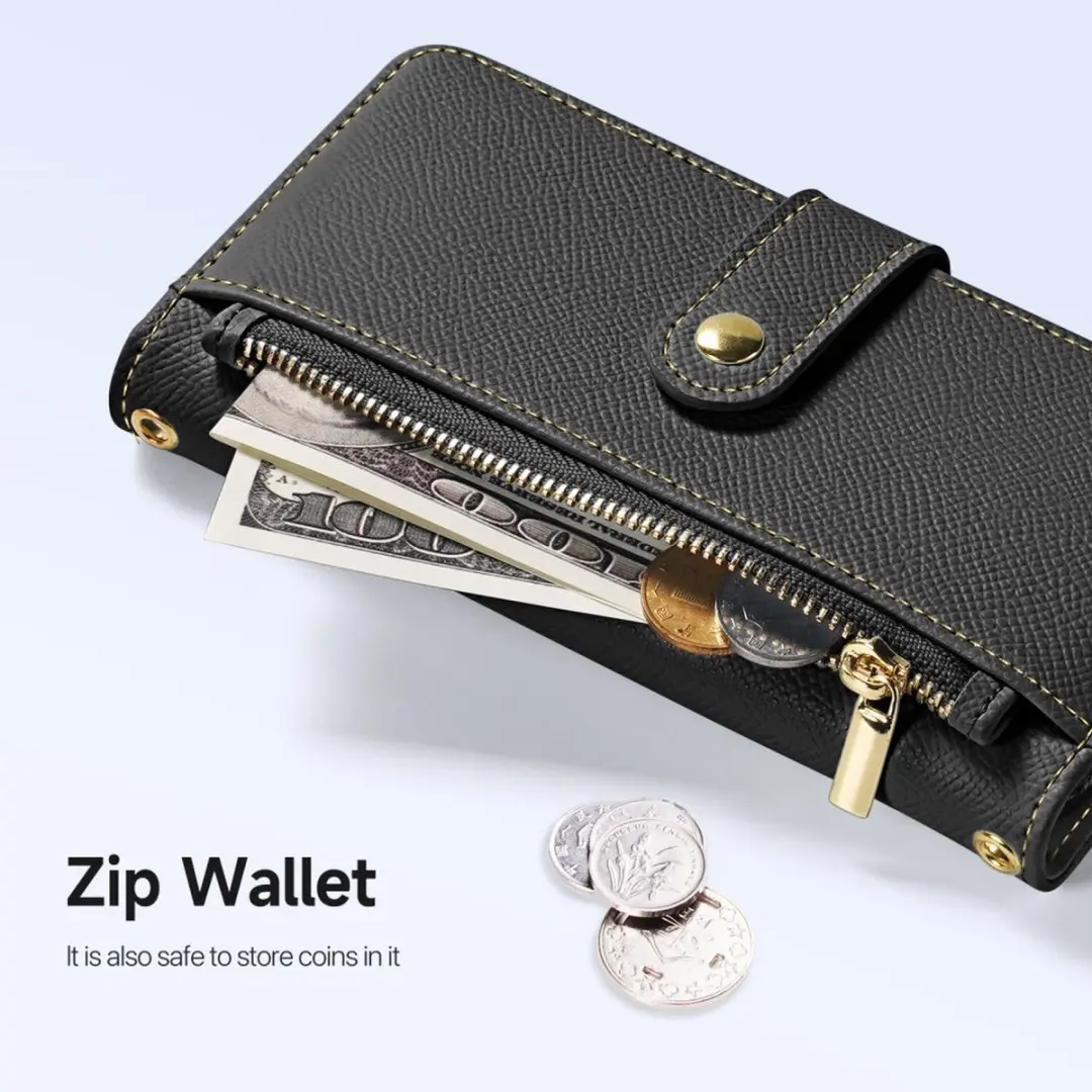 Dux Ducis Lawa Hoesje Samsung Galaxy S26 - MagSafe Wallet - 6 Pasjes - Zwart