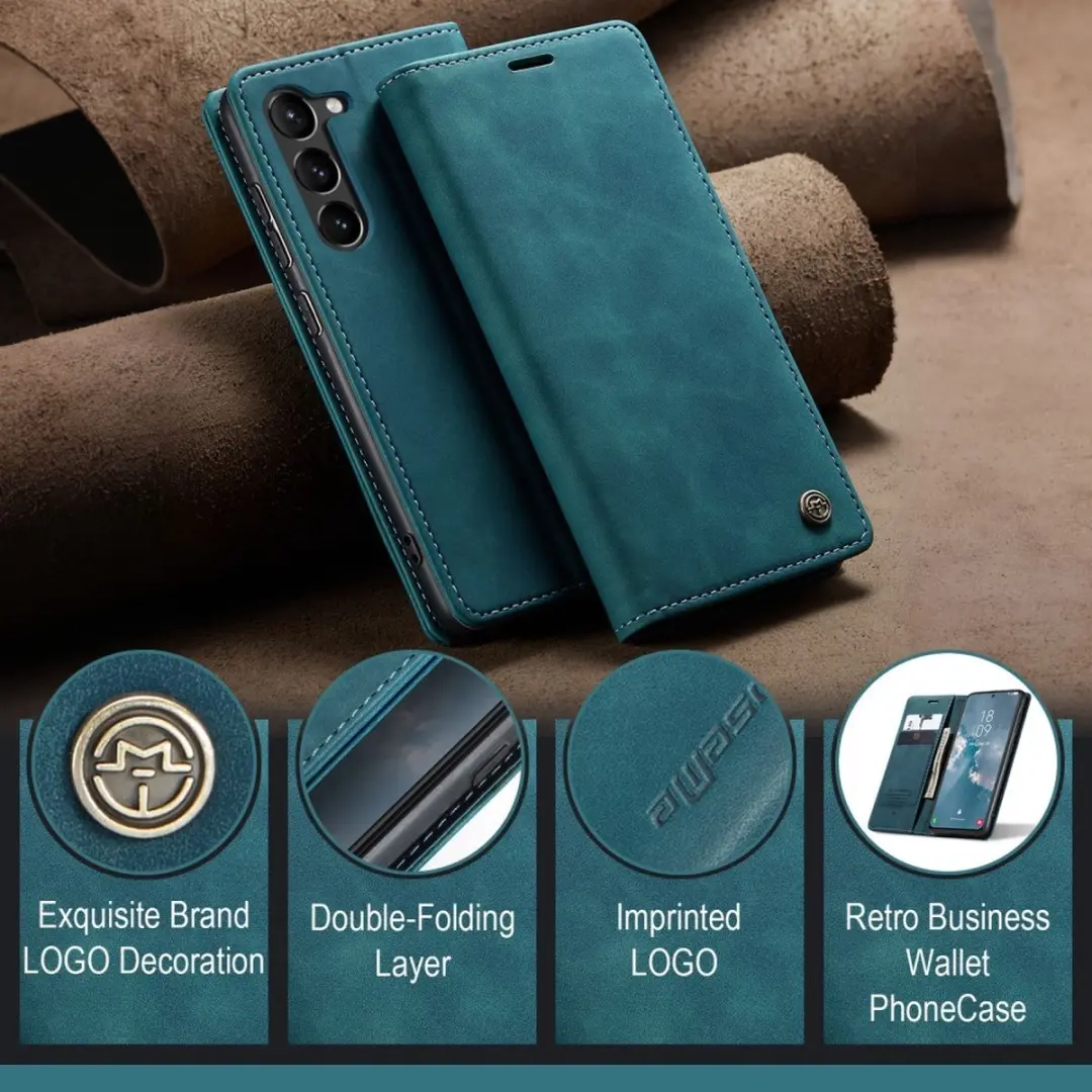Caseme 013 Book Case Hoesje - Samsung Galaxy S24 - Blauw - 2 Pasjes